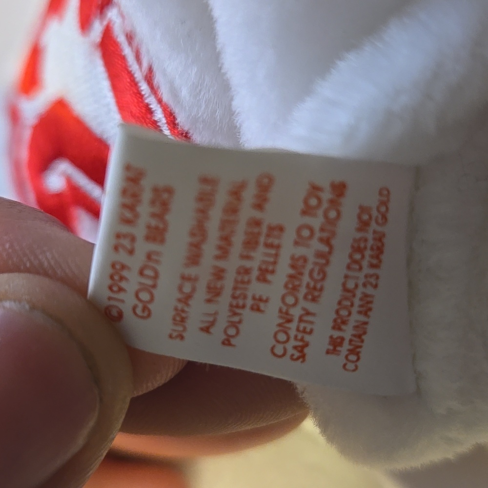 TY GOLD'n Bears 23 Michael Jordan 90s Beanie Baby Retirement New With Tags - Picture 10 of 13